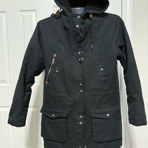 Volcom Black Hooded Utility Jacket - Women's